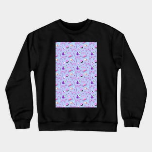 Pastel Goth Occult Pagan Pattern cat blue Crewneck Sweatshirt